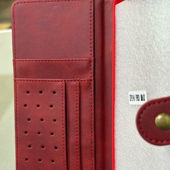Beautiful iPhone 14 Pro Max Wallet Case + Glass Screen Protector,Ship Fast - Picture 4 of 8